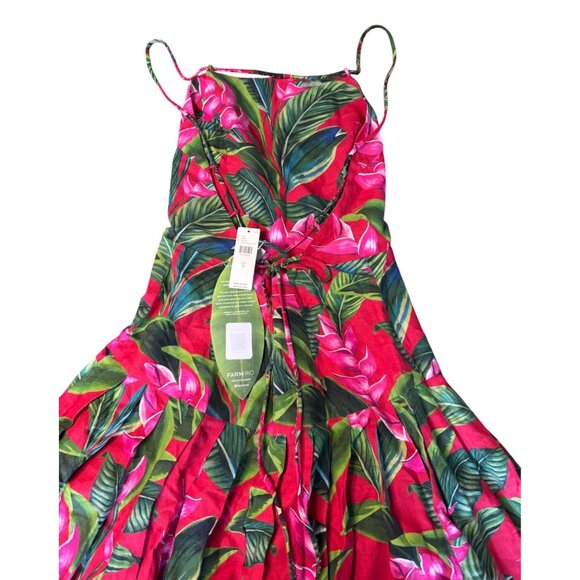 Farm Rio x Anthropologie Red Dream Garden Maxi Dress – Size Small, New with Tags - Picture 7 of 14